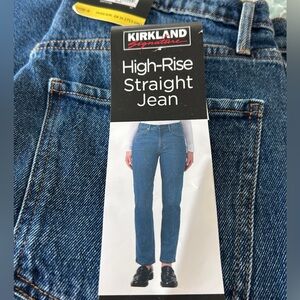 Kirkland High-Rise Straight Denim Blue Jeans NWT 👖